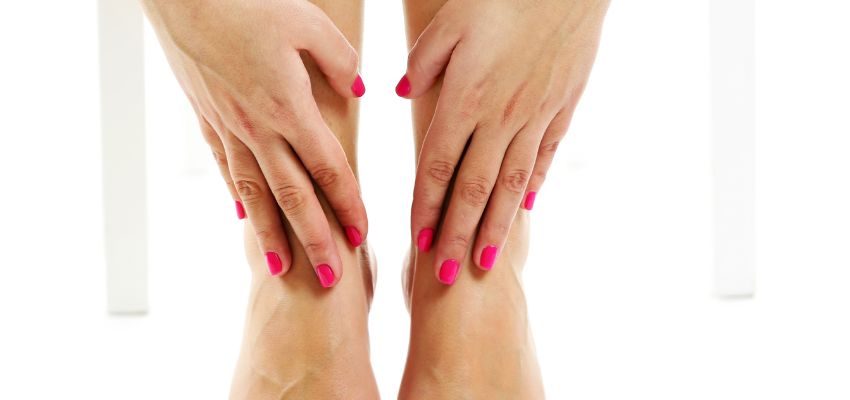Hairy legs with bald patches.