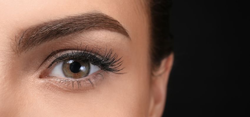 The woman is not comfortable with heavy eyebrows.