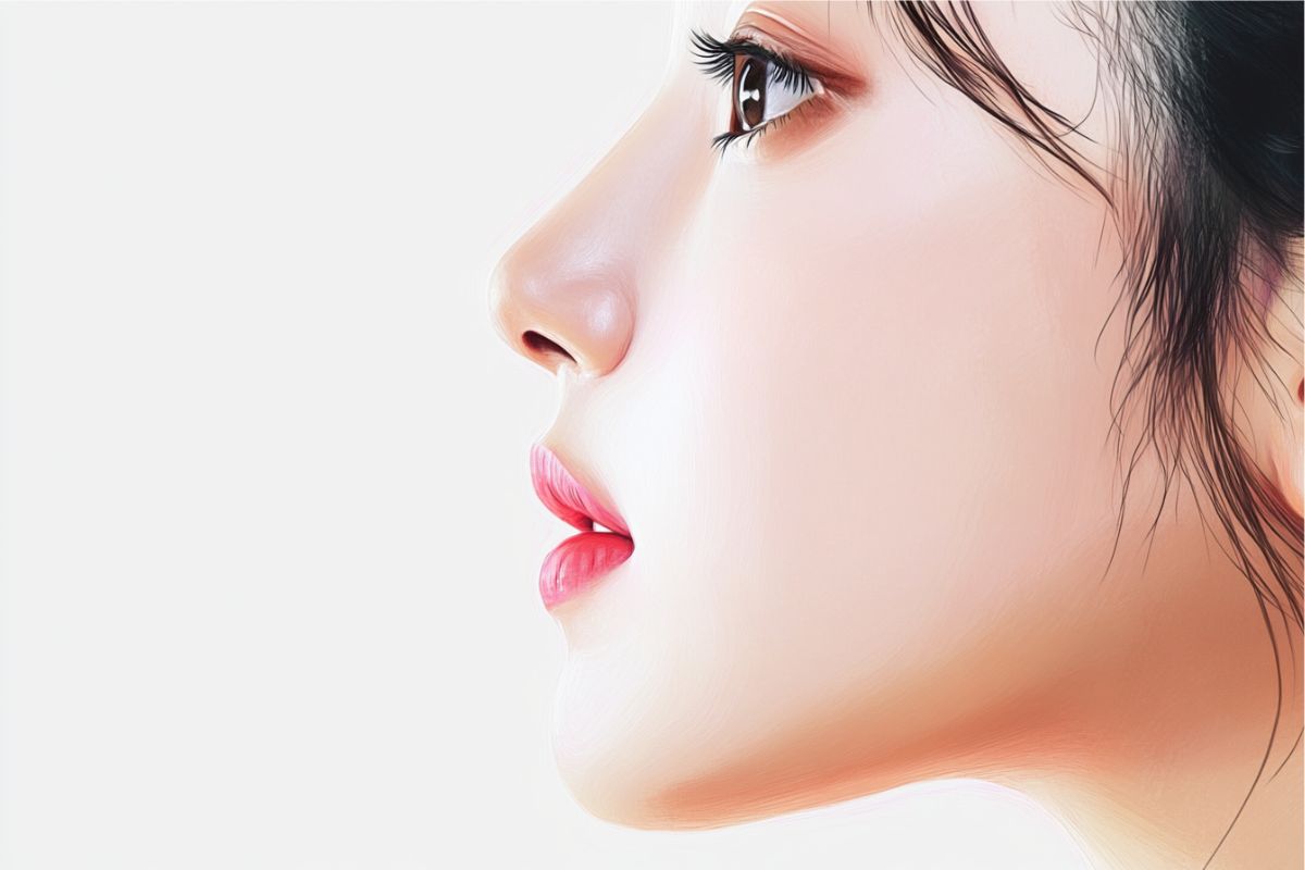 The woman tried a Korean nose job to enhance her nose appearance.